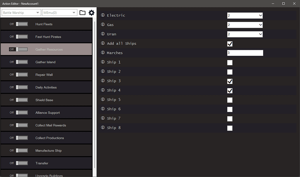 Battle Warship Bot Settings 1 1