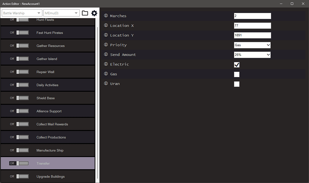 Battle Warship Bot Settings 2 1