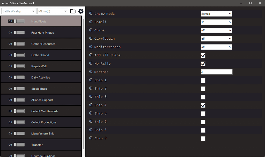 Battle Warship Bot Settings 3