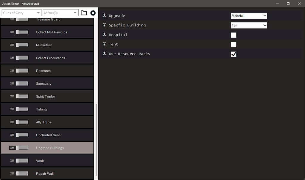 Guns of Glory Bot Settings 4