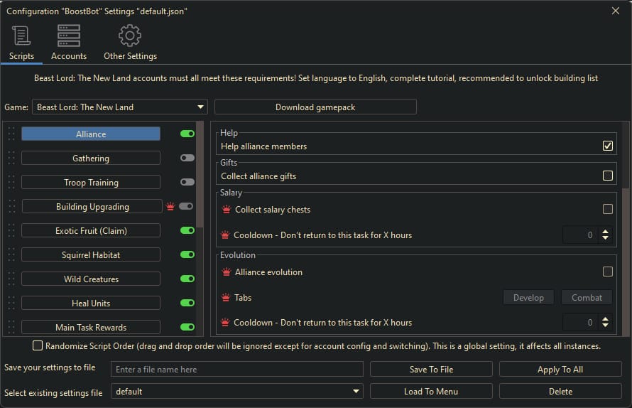 Beast Lord The New Land Settings 3