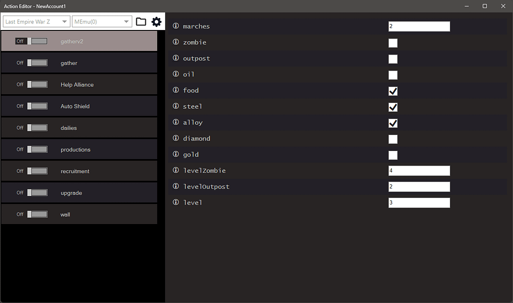 Last Empire War Z Bot 3 Last Empire War Z Bot Settings