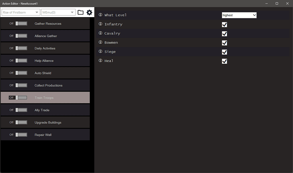 Iron Throne Bot 3 Rise Of Firstborn Bot Settings 1