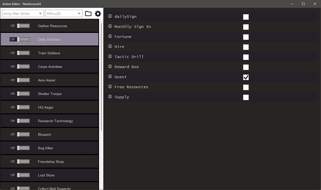 Army Men Strike Bot Settings 2