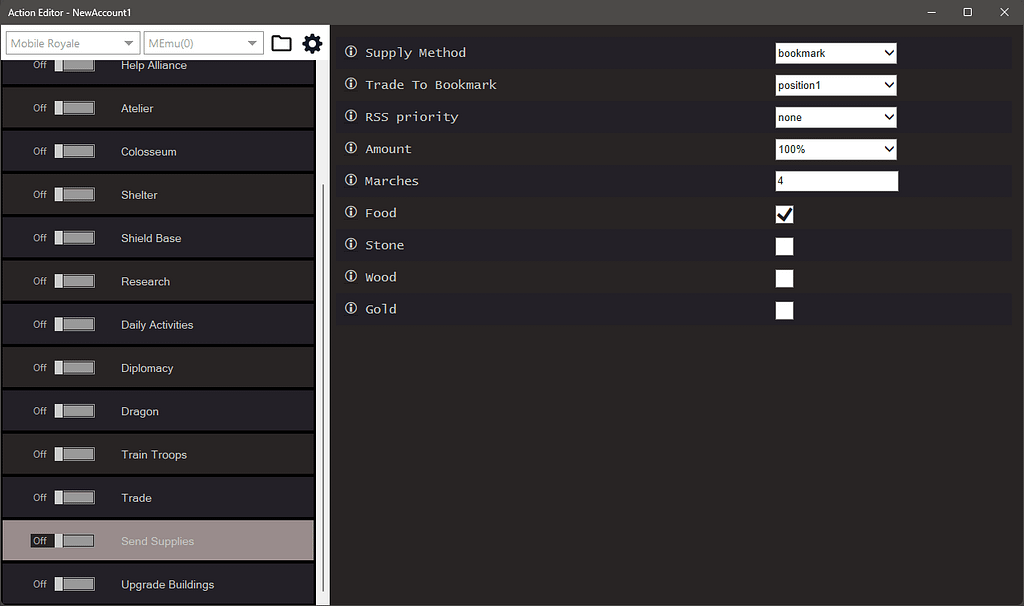 Mobile Royale Bot Settings 1