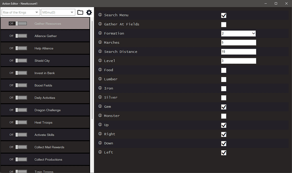 Rise Of The Kings Bot Settings 3