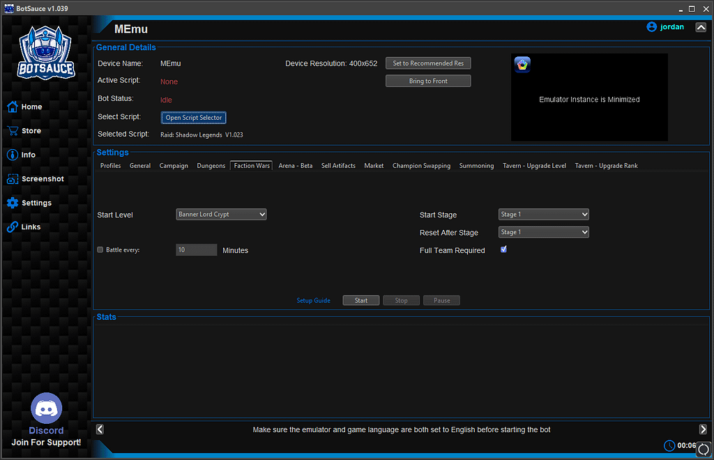 Raid Shadow Legends Bot 3 Raid Shadow Legends Bot Settings