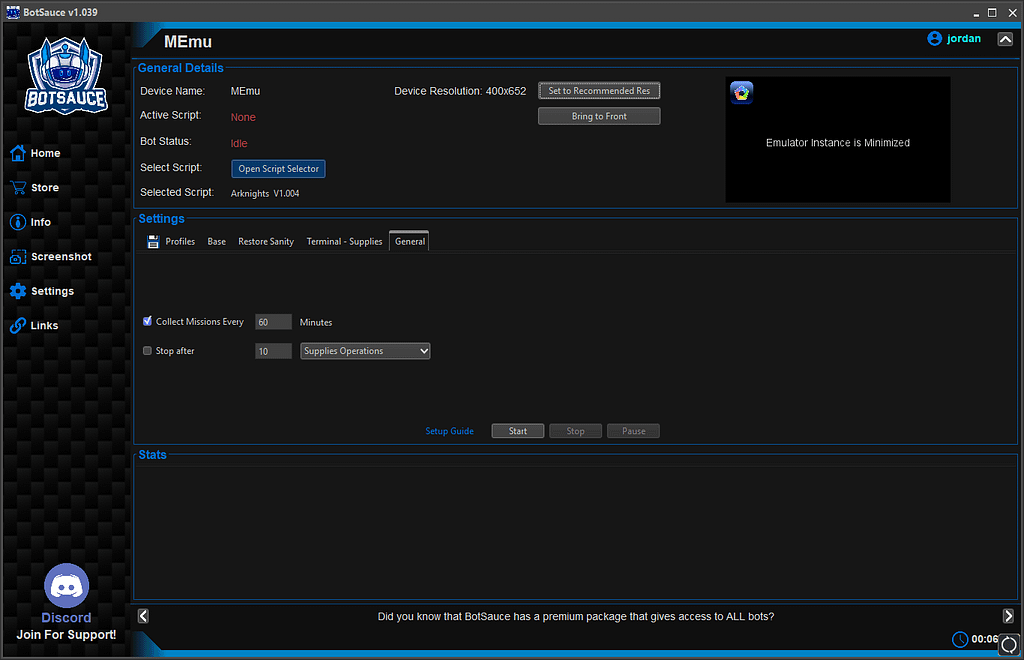 Arknights Bot Settings 2