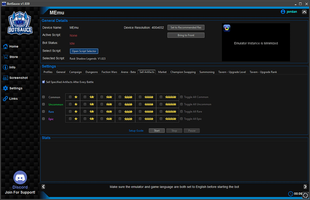 Raid Shadow Legends Bot Settings 10