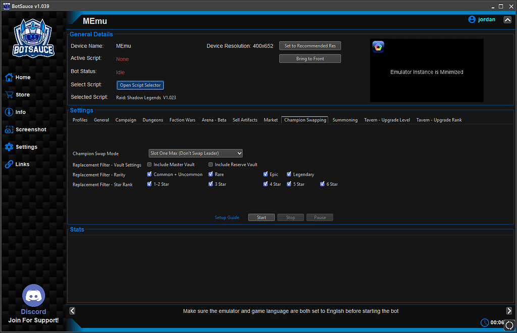 Raid Shadow Legends Bot Settings 3
