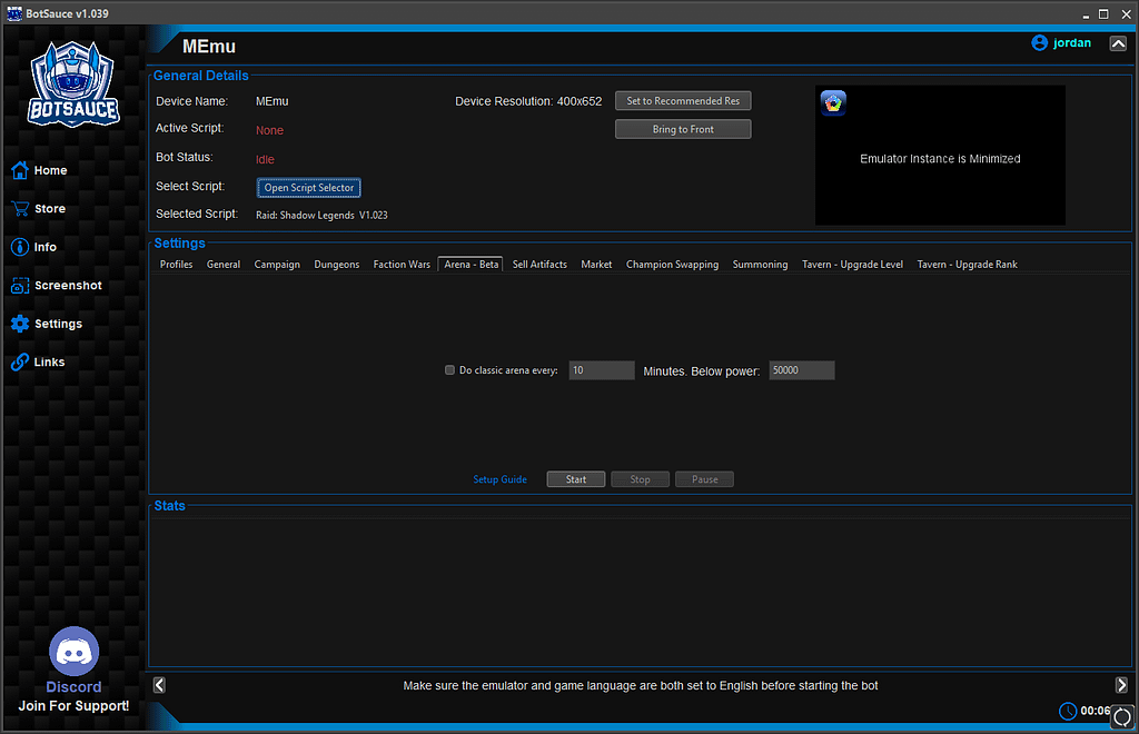 Raid Shadow Legends Bot Settings 7
