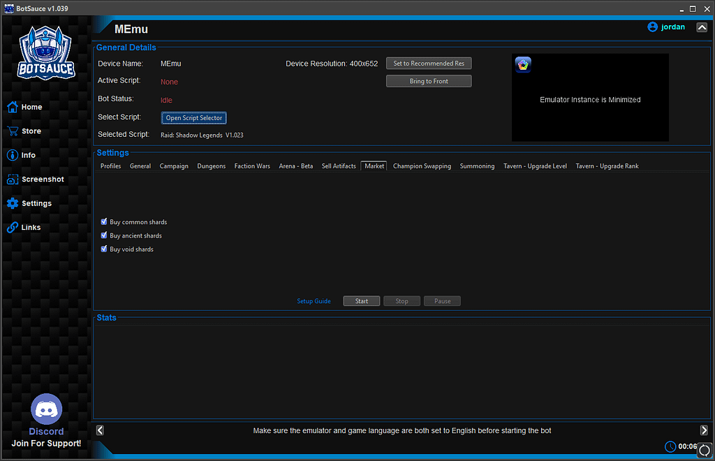 Raid Shadow Legends Bot Settings 8