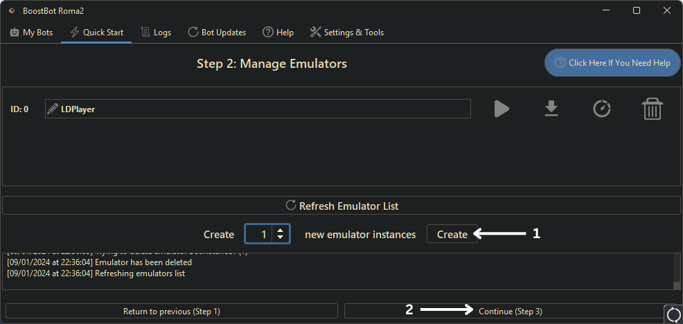 Download 16 Create Emulator