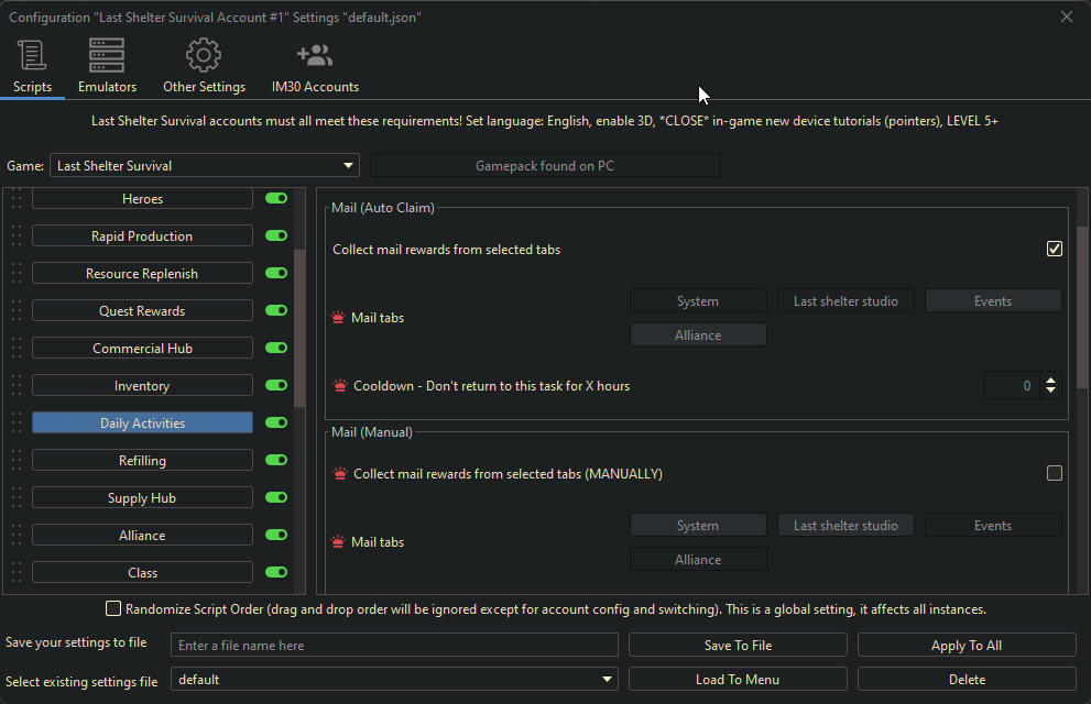 Last Shelter Survival Bot 2 Lss Bot Daily Activities